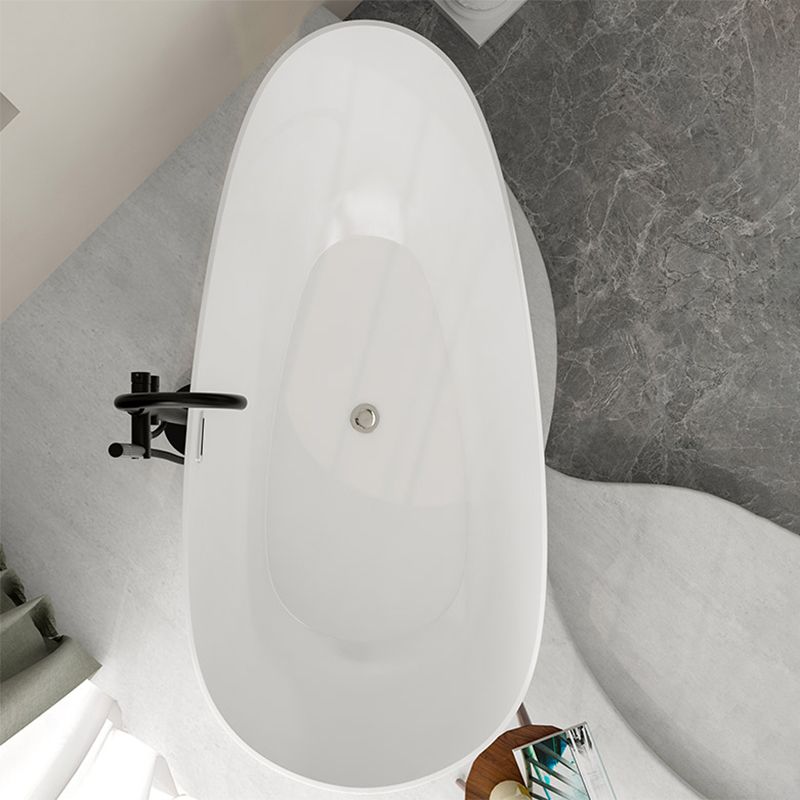 Contemporary Soaking Freestanding Bathtub Acrylic-Fiberglass Oval Bathtub Clearhalo 'Bathroom Remodel & Bathroom Fixtures' 'Bathtubs' 'Home Improvement' 'home_improvement' 'home_improvement_bathtubs' 'Showers & Bathtubs' 1200x1200_c8ed137b-b68b-4fae-9a45-98201fc921a8