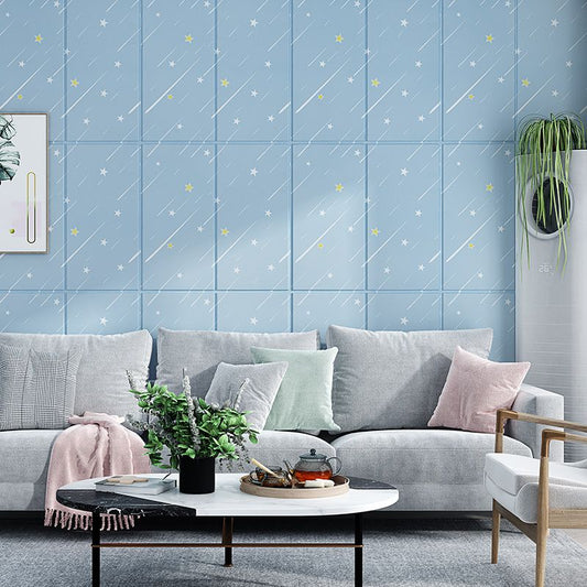 Contemporary Wall Ceiling Cartoon Print Peel and Stick Waterproof Wall Panel Clearhalo 'Flooring 'Home Improvement' 'home_improvement' 'home_improvement_wall_paneling' 'Wall Paneling' 'wall_paneling' 'Walls & Ceilings' Walls and Ceiling' 1200x1200_dbf1e989-6394-41fd-ab83-5ea4bcd924a9