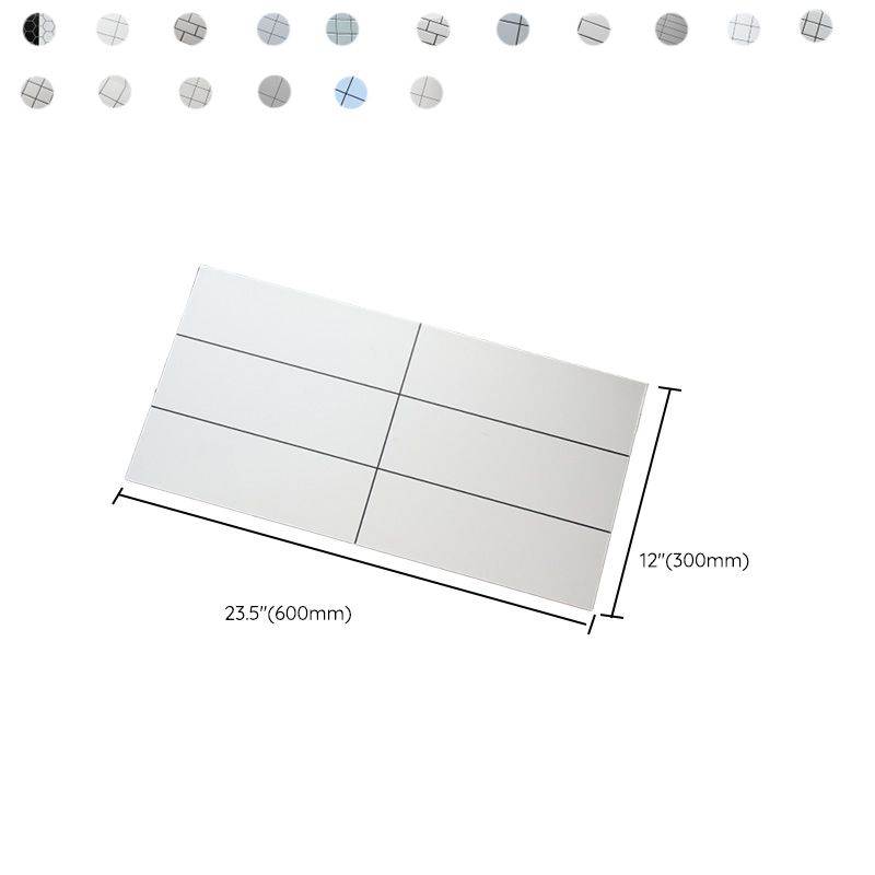 12" X 24" White Subway Tile Mixed Material Rectangular Shower Wall Tile Clearhalo 'Floor Tiles & Wall Tiles' 'floor_tiles_wall_tiles' 'Flooring 'Home Improvement' 'home_improvement' 'home_improvement_floor_tiles_wall_tiles' Walls and Ceiling' 1200x1200_e680db06-63cd-48a1-b0d3-126fa5ea29a1