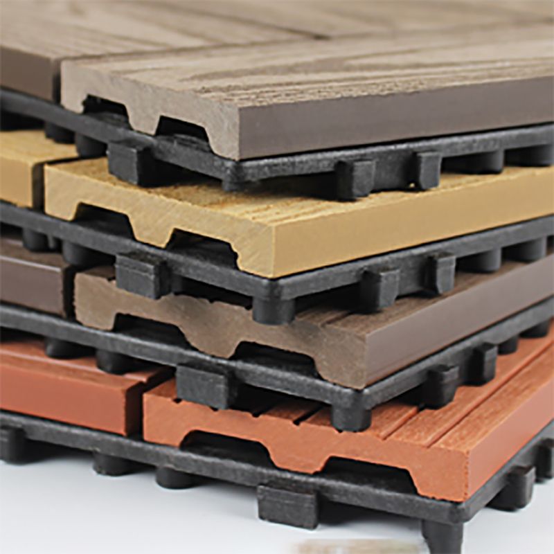 12" X 24" Deck/Patio Flooring Tiles 4Slat Floor Board Tiles Clearhalo