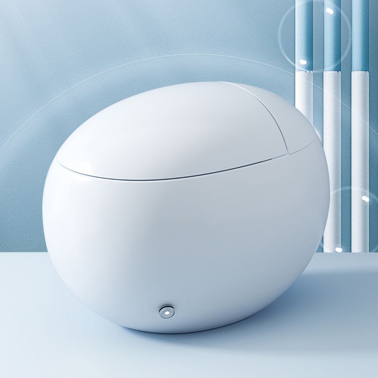 White Electronic Toilet Seat Elongated Floor Standing Bidet with Heated Seat Clearhalo 'Bathroom Remodel & Bathroom Fixtures' 'Bidets' 'Home Improvement' 'home_improvement' 'home_improvement_bidets' 'Toilets & Bidets' 1200x1200_e9061615-001a-45b6-a317-d5d0f80377be