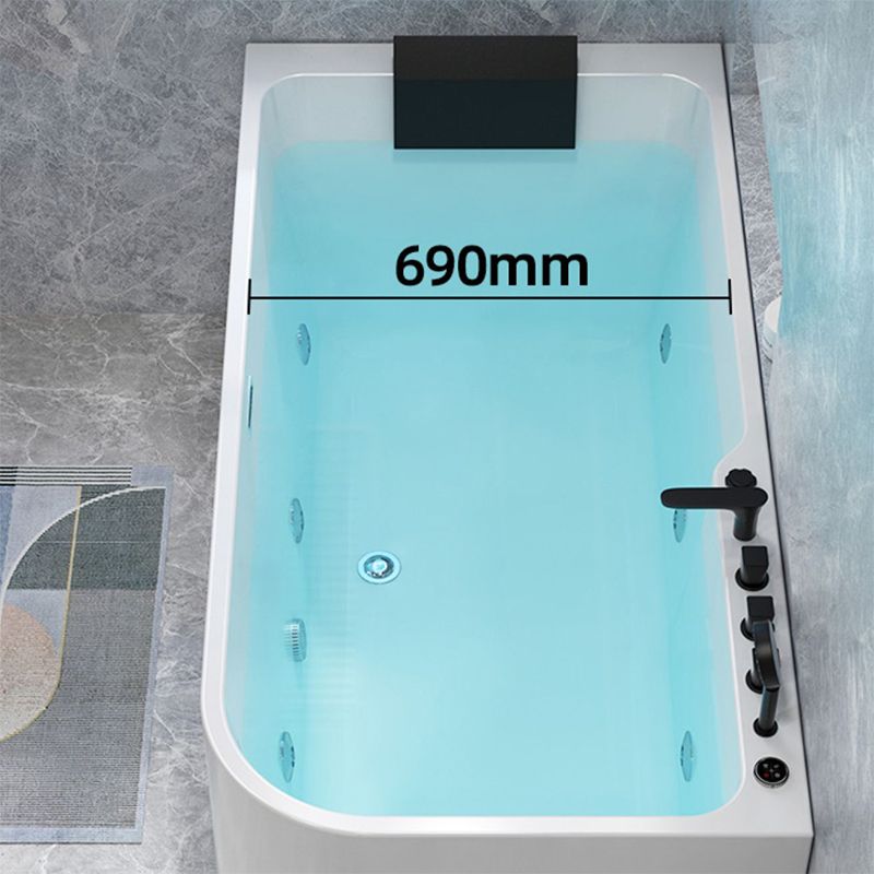 Modern Acrylic Soaking/Whirlpool Bathtub Rectangle Back to Wall Bathtub Clearhalo 'Bathroom Remodel & Bathroom Fixtures' 'Bathtubs' 'Home Improvement' 'home_improvement' 'home_improvement_bathtubs' 'Showers & Bathtubs' 1200x1200_edca632b-b6dc-4c7d-bef8-aec7f1e30722