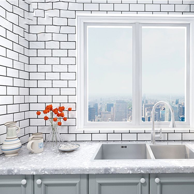 12" X 24" White Subway Tile Mixed Material Rectangular Shower Wall Tile Clearhalo 'Floor Tiles & Wall Tiles' 'floor_tiles_wall_tiles' 'Flooring 'Home Improvement' 'home_improvement' 'home_improvement_floor_tiles_wall_tiles' Walls and Ceiling' 1200x1200_f1131be2-deef-46ce-a58c-93225eb0f8af