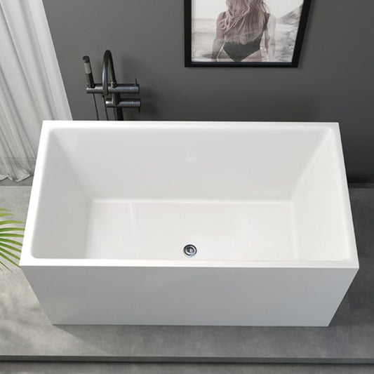 Antique Finish Soaking Bathtub Modern Rectangular Back to Wall Bath Tub Clearhalo 'Bathroom Remodel & Bathroom Fixtures' 'Bathtubs' 'Home Improvement' 'home_improvement' 'home_improvement_bathtubs' 'Showers & Bathtubs' 1200x1200_f2e099dc-27ee-4df3-a9e5-53323686c5ce