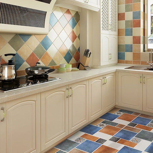 Square Colours Tile Engineered Stone Singular Tile for Kitchen Clearhalo 'Floor Tiles & Wall Tiles' 'floor_tiles_wall_tiles' 'Flooring 'Home Improvement' 'home_improvement' 'home_improvement_floor_tiles_wall_tiles' Walls and Ceiling' 1200x1200_f9cf7140-a4a3-4542-b15f-0fffc9799f16