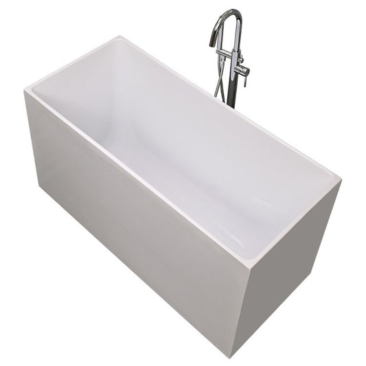 Acrylic Back to Wall Bathtub Rectangular Modern Soaking Bath Tub Clearhalo 'Bathroom Remodel & Bathroom Fixtures' 'Bathtubs' 'Home Improvement' 'home_improvement' 'home_improvement_bathtubs' 'Showers & Bathtubs' 1200x1200_faa7f0f7-bd15-4de2-ae93-3c3a990c3101