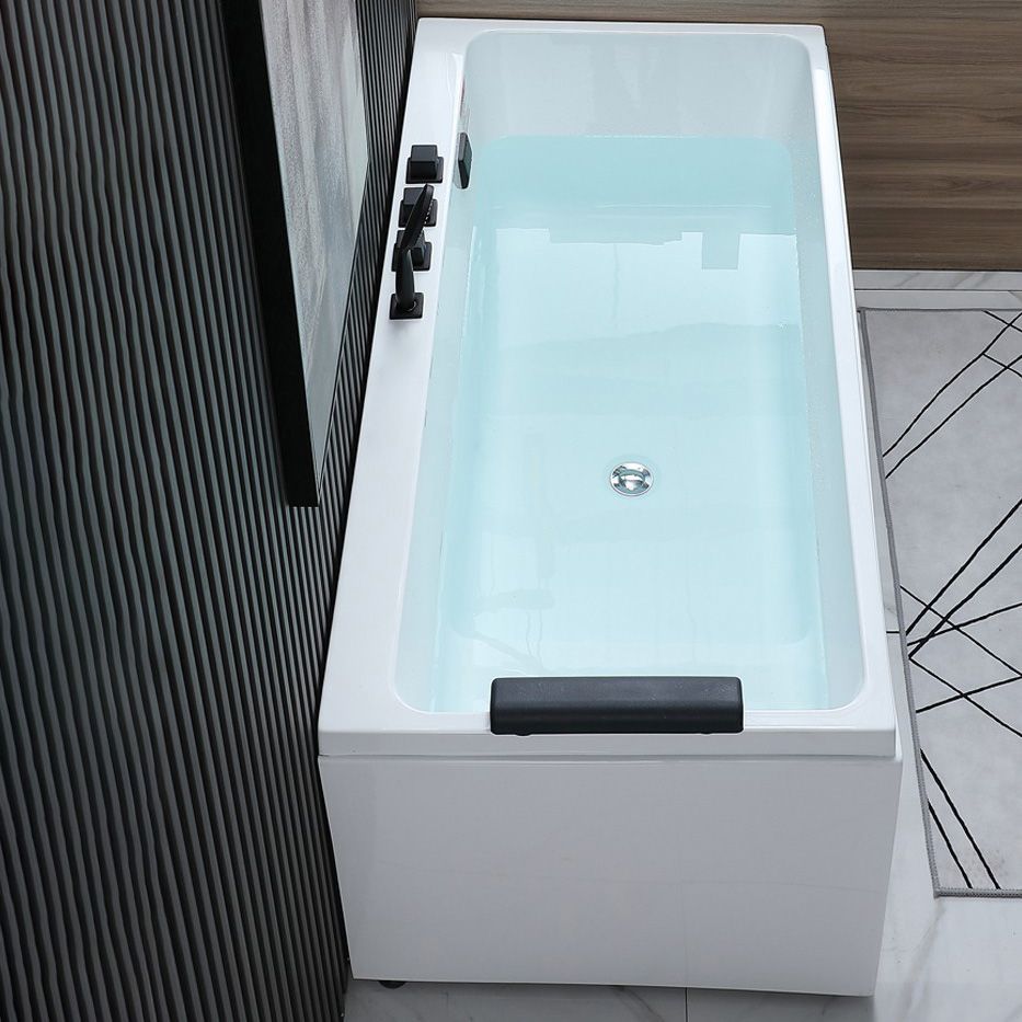 Acrylic Freestanding Bath White Soaking Rectangular Modern Bathtub Clearhalo 'Bathroom Remodel & Bathroom Fixtures' 'Bathtubs' 'Home Improvement' 'home_improvement' 'home_improvement_bathtubs' 'Showers & Bathtubs' 1200x1200_fd9c80e8-7c4d-4b34-9c77-9f8cc164dbc0