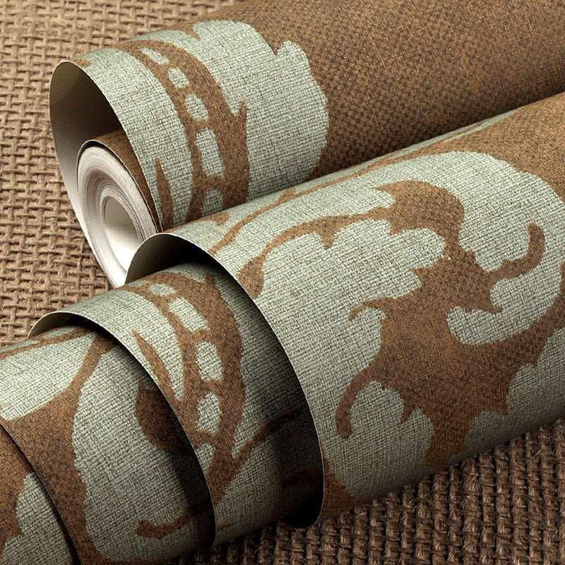 Dark Color Nostalgic Wallpaper 27.5' L x 28" W Medallion Patterned Wall Art for Bedroom Clearhalo 'Vintage wall decor' 'Vintage' 'Wallpaper' Wall Decor' 1212682