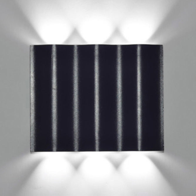 1/2/3-Light Porch Wall Sconce with Wavy Design Metal Shade Black Wall Washer Lamp in Warm/White Lighting 3.0 Black White Clearhalo 'Cast Iron' 'Glass' 'Industrial' 'Modern wall lights' 'Modern' 'Tiffany' 'Traditional wall lights' 'Wall Lamps & Sconces' 'Wall Lights' Lighting' 128319