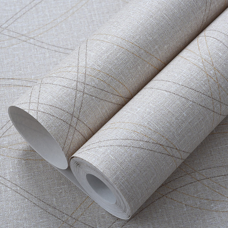 Line Art Intertwined Wallpaper Minimalist Non-Woven Material Wall Art in Soft Color Clearhalo 'Modern wall decor' 'Modern' 'Wallpaper' Wall Decor' 1284685
