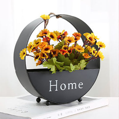 Metal Circular Hanging Wall Sconce Nordic Flower/Plant Accent String Light for Restaurant Tea Shop Daisy Clearhalo 'Wall Lamps & Sconces' 'Wall Lights' Lighting' 129171