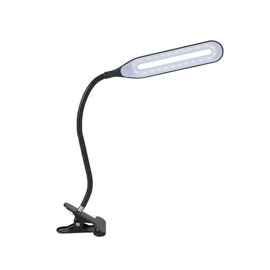 Black/White Oblong Shade LED Clip-on Desk Light Eye-Caring Plug-In Desk Light for Reading Clearhalo 'Desk Lamps' 'Lamps' Lighting' 135454
