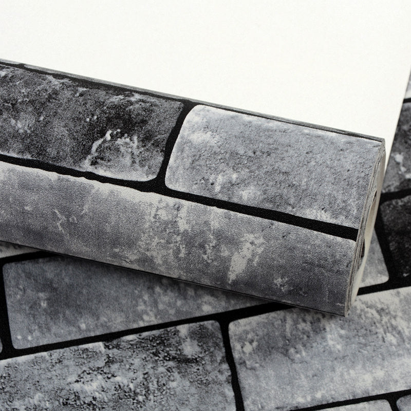 Brick Effect Wallpaper Countryside Moisture Resistant Restaurant Wall Covering, 57.1-sq ft Clearhalo 'Industrial wall decor' 'Industrial' 'Wallpaper' Wall Decor' 1391393