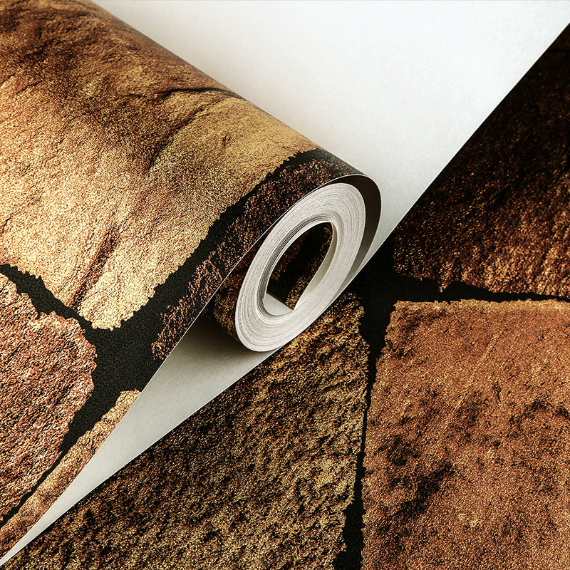 Industrial Square Brick Wallpaper Paper-Made Moisture Resistant Dark Color Wall Art Clearhalo 'Industrial wall decor' 'Industrial' 'Wallpaper' Wall Decor' 1392621