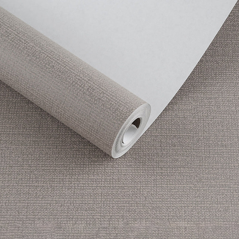 Waterproof Solid Wallpaper Minimalistic Non-Woven Grasscloth Wall Covering for Home Clearhalo 'Modern wall decor' 'Modern' 'Wallpaper' Wall Decor' 1392812