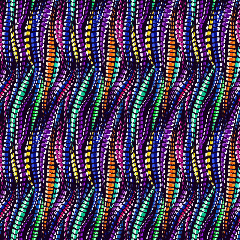 Personalized Illustration Boho Wall Mural with Interweaves Pattern, Blue-Yellow-Green Clearhalo 'Wall Decor' 'Wall Mural' 1393585