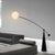 Bubbly Standing Lamp Nordic Style Clear Glass 1-Light Black Reading Floor Lighting with Fishing Rope Design Black Clearhalo 'Floor Lamps' 'Lamps' Lighting' 1398793