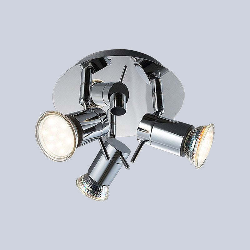 Polished Chrome 1 Light Ceiling Mounted Fixture Industrial Style Metal Mini Semi Flush Pendant Light Clearhalo 'Ceiling Lights' 'Close To Ceiling Lights' 'Close to ceiling' 'Semi-flushmount' Lighting' 1419396