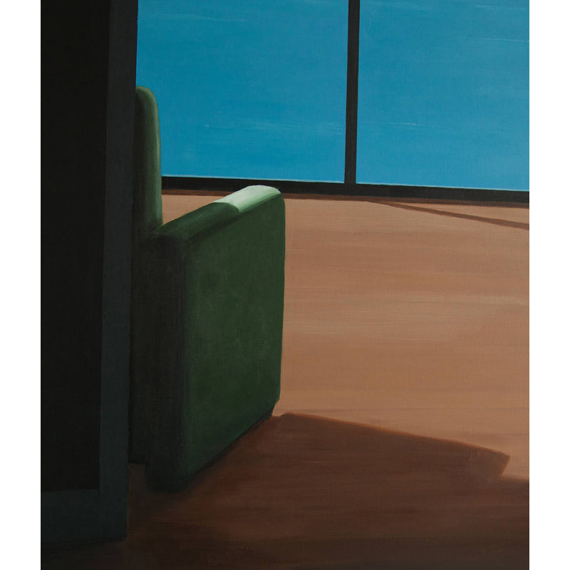 Corner Painting Wall Paper Mural in Blue-Brown Modern Art Wall Decor for Living Room Clearhalo 'Wall Decor' 'Wall Mural' 1422748