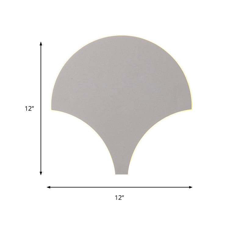 Modern Ancient Fan-Shaped Wall Light Metal Grey LED Wall Sconce for Bedroom Bathroom Clearhalo 'Cast Iron' 'Glass' 'Industrial' 'Modern wall lights' 'Modern' 'Tiffany' 'Traditional wall lights' 'Wall Lamps & Sconces' 'Wall Lights' Lighting' 144915