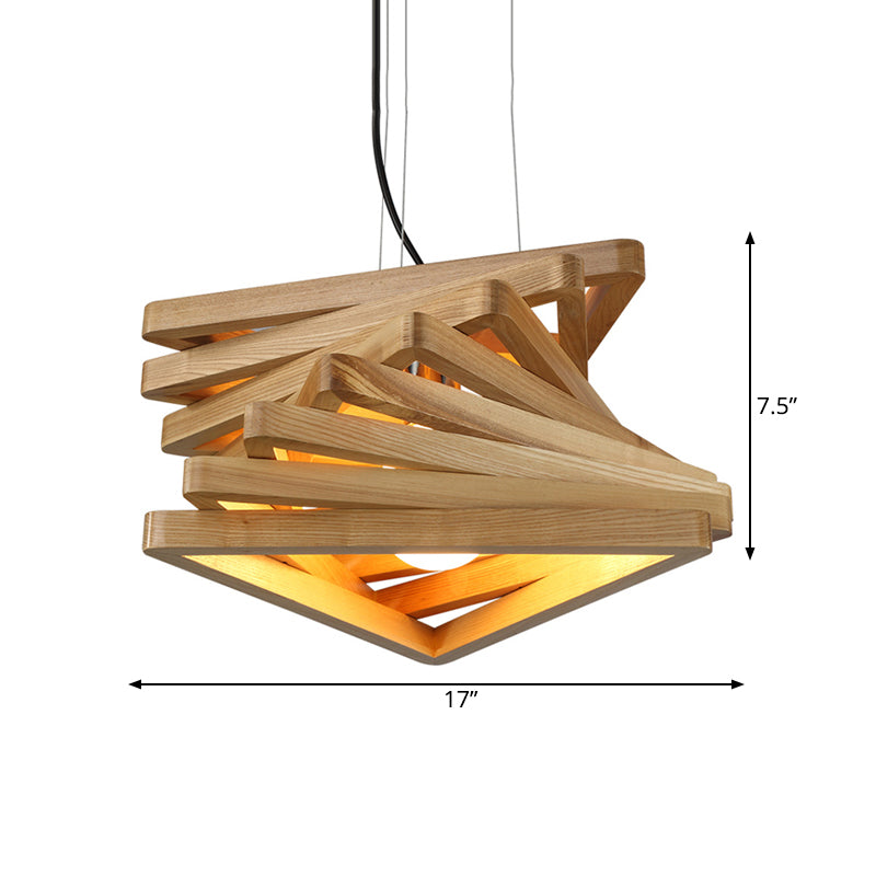 Spiral Design Triangle Pendant Light Nordic Novelty 1 Bulb Dining Room Hanging Ceiling Lamp Clearhalo 'Ceiling Lights' 'Modern Pendants' 'Modern' 'Pendant Lights' 'Pendants' Lighting' 1458510