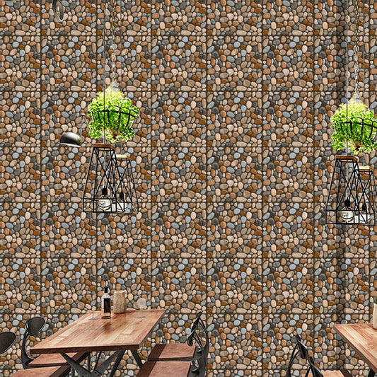 Industrial Pebbled Peel Wallpaper for Living Room 8.6-sq ft Wall Covering in Brown Clearhalo 'Industrial wall decor' 'Industrial' 'Wallpaper' Wall Decor' 1501248