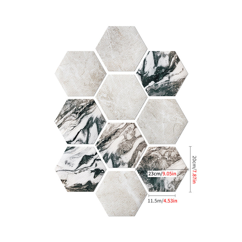 Marble Peel and Stick Wallpaper Panel Industrial Temporary Kitchen Wall Decor, 5-sq ft Clearhalo 'Industrial wall decor' 'Industrial' 'Wallpaper' Wall Decor' 1501278