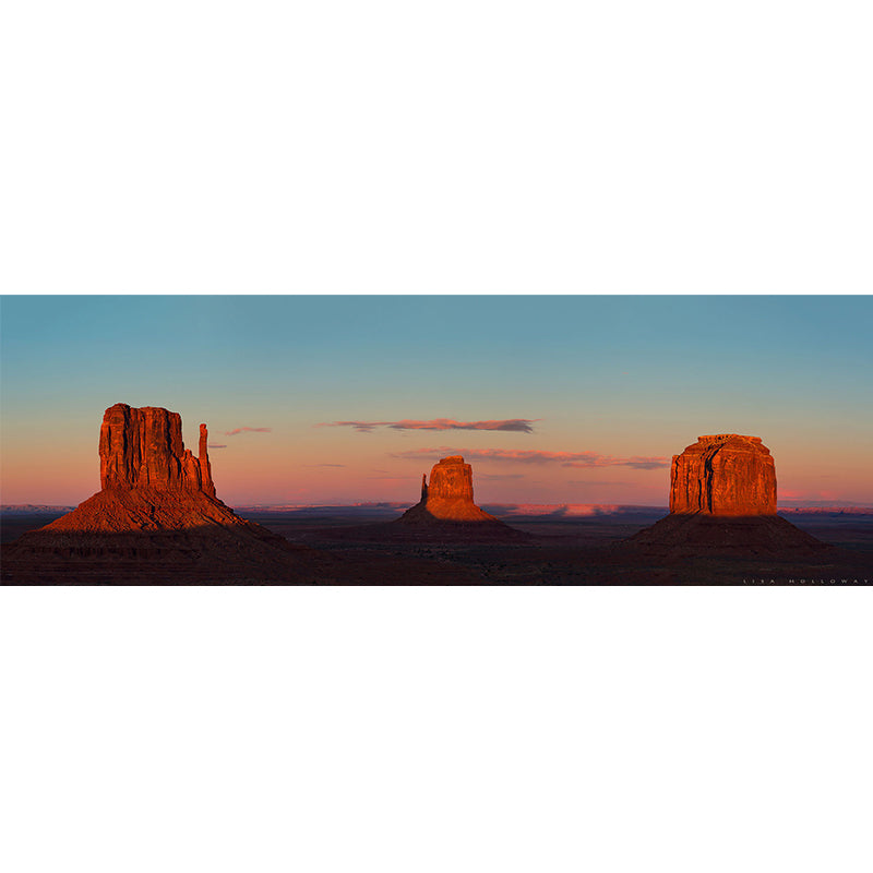 Photography Mountain Valley Mural for Accent Wall, Red-Blue, Personalized Size Available Clearhalo 'Wall Decor' 'Wall Mural' 1501612