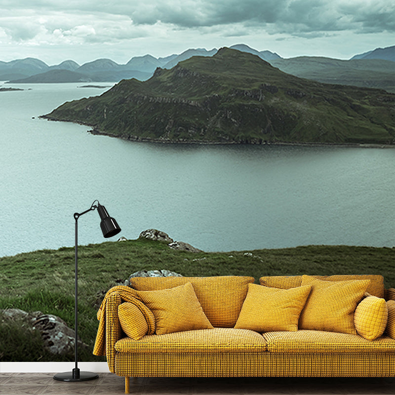 Girl by the Riverside Mural Modern Washable Living Room Wall Decoration, Custom Print Clearhalo 'Wall Decor' 'Wall Mural' 1505085