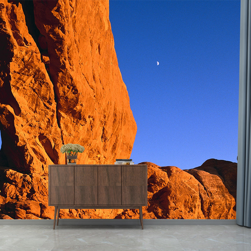 Orange Arches National Park Mural Decal Stain Resistant Modern Hallway Wall Art, Custom Size Clearhalo 'Wall Decor' 'Wall Mural' 1505415