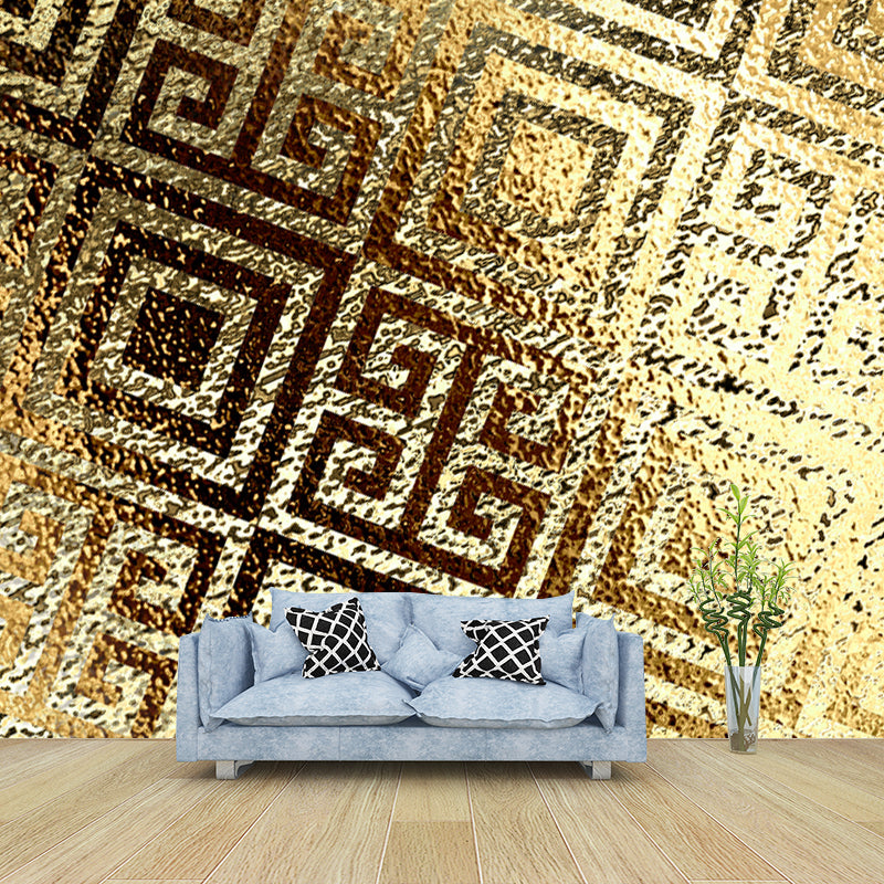 Gold Foil Wallpaper Mural Geometric Pattern Artistic Moisture Resistant Wall Decor Clearhalo 'Wall Decor' 'Wall Mural' 1505830