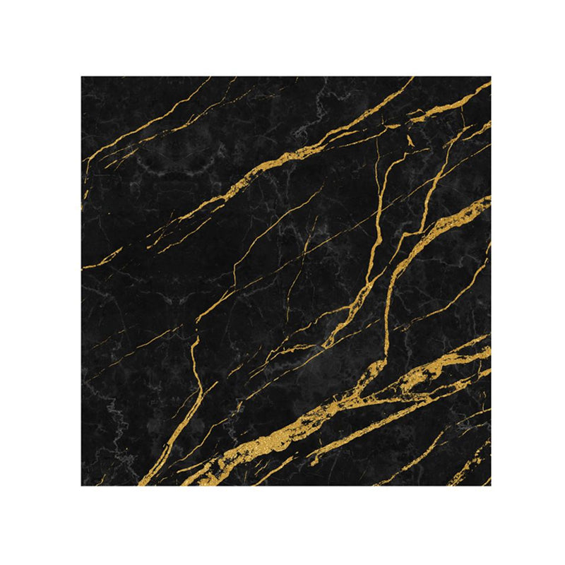 Marble Wallpaper Panels Self-Adhesive Modern Washroom Wall Decor in Black, 12' x 12" Clearhalo 'Modern wall decor' 'Modern' 'Wallpaper' Wall Decor' 1512825