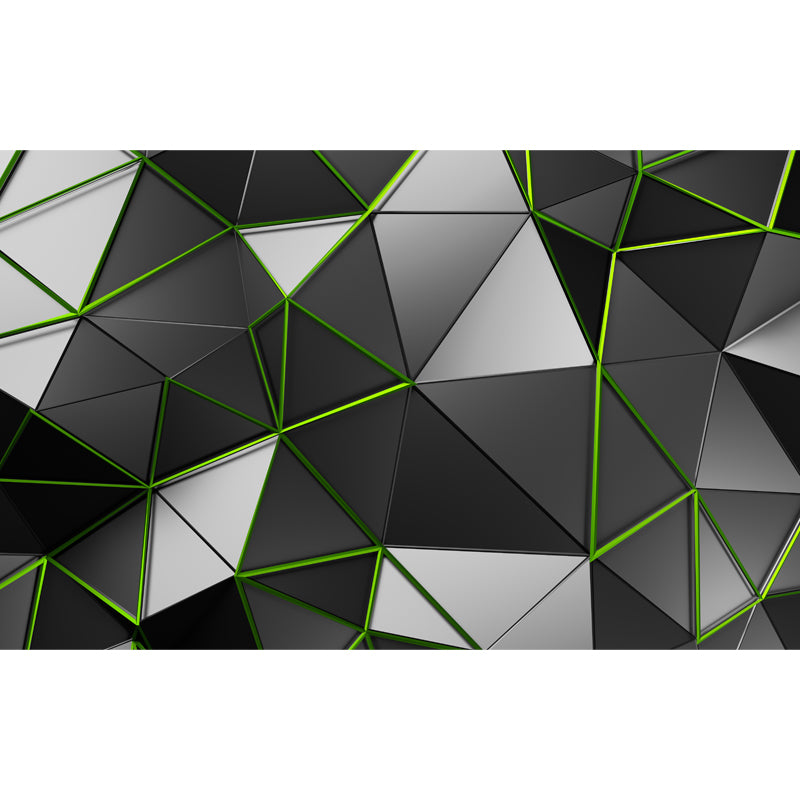 Contemporary Origami Wall Paper Mural Grey 3D Geometry Wall Art for Boys Bedroom Clearhalo 'Wall Decor' 'Wall Mural' 1513970