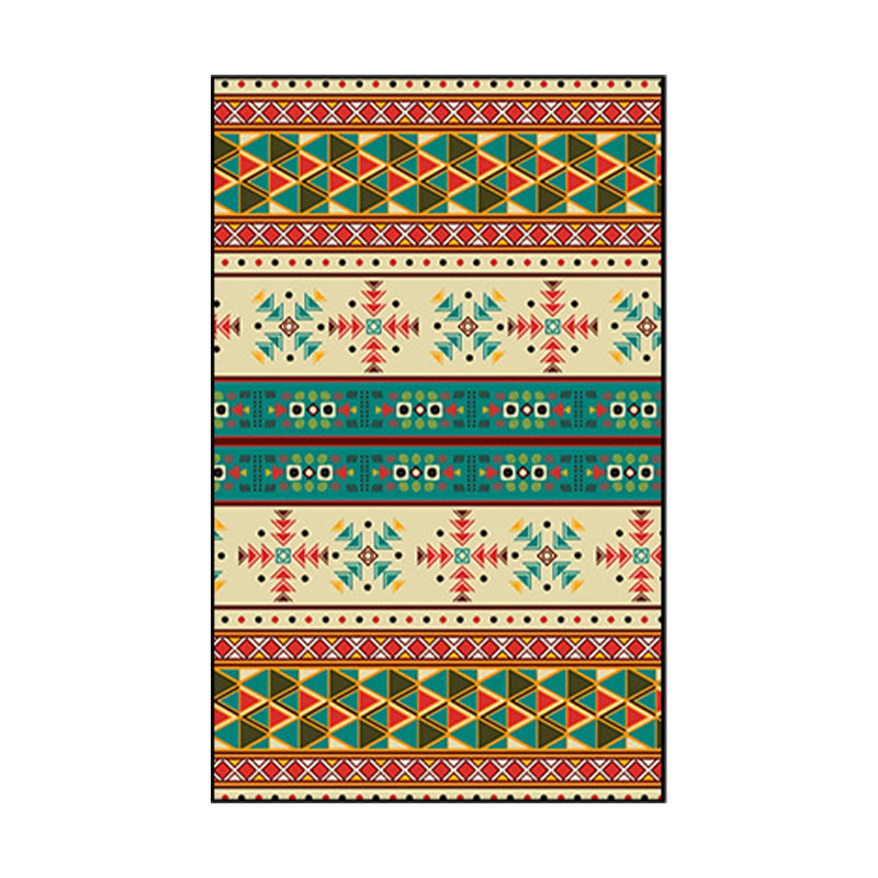 Funky Geometric Triangle Stripe Rug in Light Yellow Bohemian Rug Polyester Non-Slip Backing Rug for Bedroom Clearhalo 'Area Rug' 'Bohemian' 'Rugs' Rug' 1516217