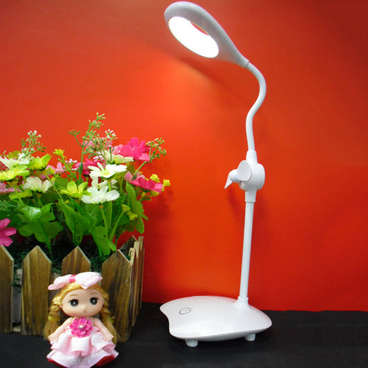 Simple Droplet Design Study Desk Lamp Touch Control Stepless Dimming LED Reading Light with Fan Clearhalo 'Desk Lamps' 'Lamps' Lighting' 1522940