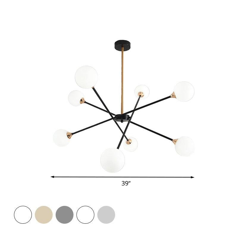 Simple Style Stacked Pendant Lamp with Bubble Shade Iron Chandelier for Hotel Living Room Clearhalo 'Ceiling Lights' 'Chandeliers' 'Clear' 'Industrial' 'Modern Chandeliers' 'Modern' 'Tiffany' 'Traditional Chandeliers' Lighting' 1523129