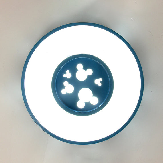 Cartoon Circle Flush Mount Ceiling Light Acrylic Ceiling Light for Kid Bedroom Clearhalo 'Ceiling Lights' 'Close To Ceiling Lights' 'Close to ceiling' 'Flush mount' Lighting' 15834