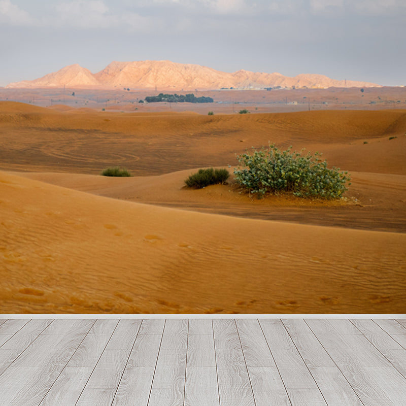 Desert Wildland Mural Wallpaper in Yellow Modernism Wall Art for Home, Made to Measure Clearhalo 'Wall Decor' 'Wall Mural' 1594922