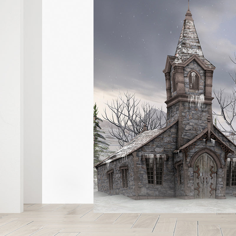 House Wall Mural Modern Decorative Living Room Wall Covering, Custom Size Available Clearhalo 'Wall Decor' 'Wall Mural' 1595137