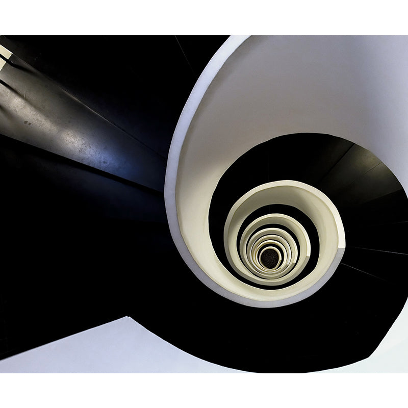 Modern Whirling Pattern Wall Mural Black and White Bedroom Wall Decor, Made to Measure Clearhalo 'Wall Decor' 'Wall Mural' 1595658