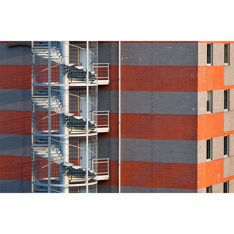 Modern Outdoor Staircase Wallpaper Mural Grey Stain Resistant Wall Art for Living Room Clearhalo 'Wall Decor' 'Wall Mural' 1595913