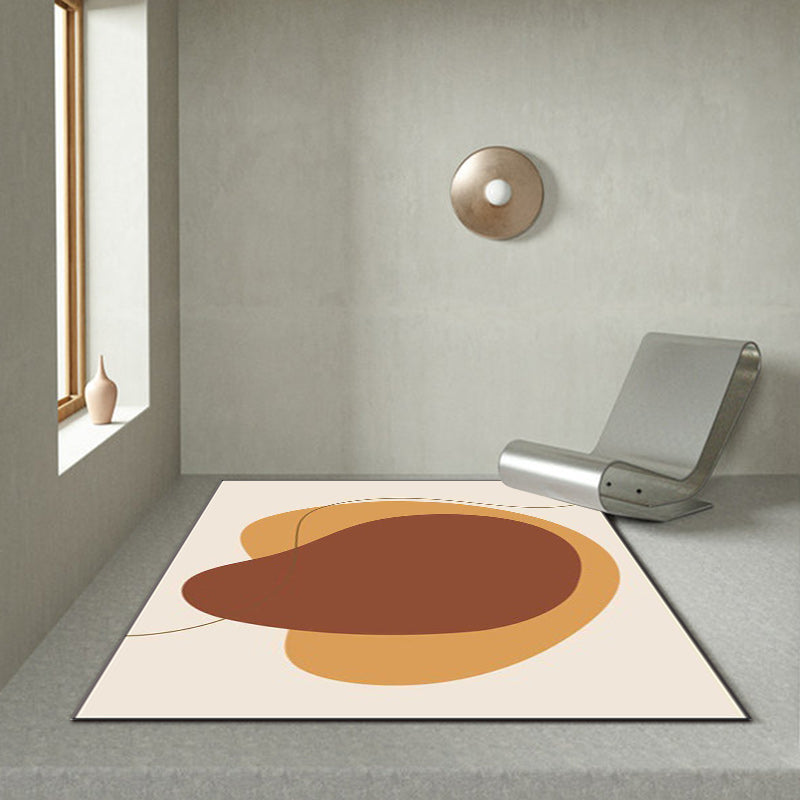 Novelty Living Room Rug in Brown Color Block Print Rug Polyester Pet Friendly Anti-Slip Backing Area Rug Clearhalo 'Area Rug' 'Rug' 1597882