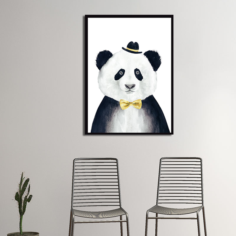 Gentleman Animal Wall Art Decor Kids Style Textured Surface Living Room Wrapped Canvas Clearhalo 'Art Gallery' 'Canvas Art' 'Kids' Arts' 1598826