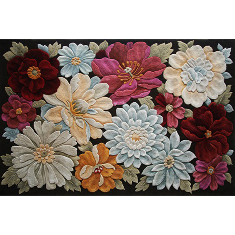 Vintage Floral Pattern Rug Multicolor Polyester Rug Machine Washable Non-Slip Area Rug for Bedroom Clearhalo 'Area Rug' 'Rugs' 'Vintage' Rug' 1612223