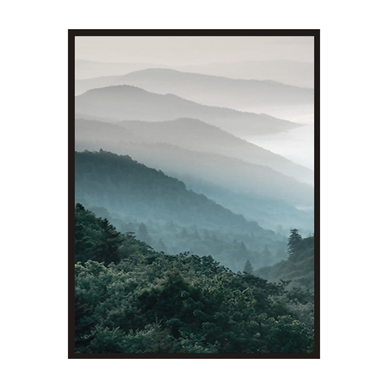 Green Mountain Landscape Wall Art Textured Minimalist Style Living Room Canvas Print Clearhalo 'Art Gallery' 'Canvas Art' 'Contemporary Art Gallery' 'Contemporary Art' 'Minimalism' 'Minimalist Art Gallery' 'Scandinavian' Arts' 1615614
