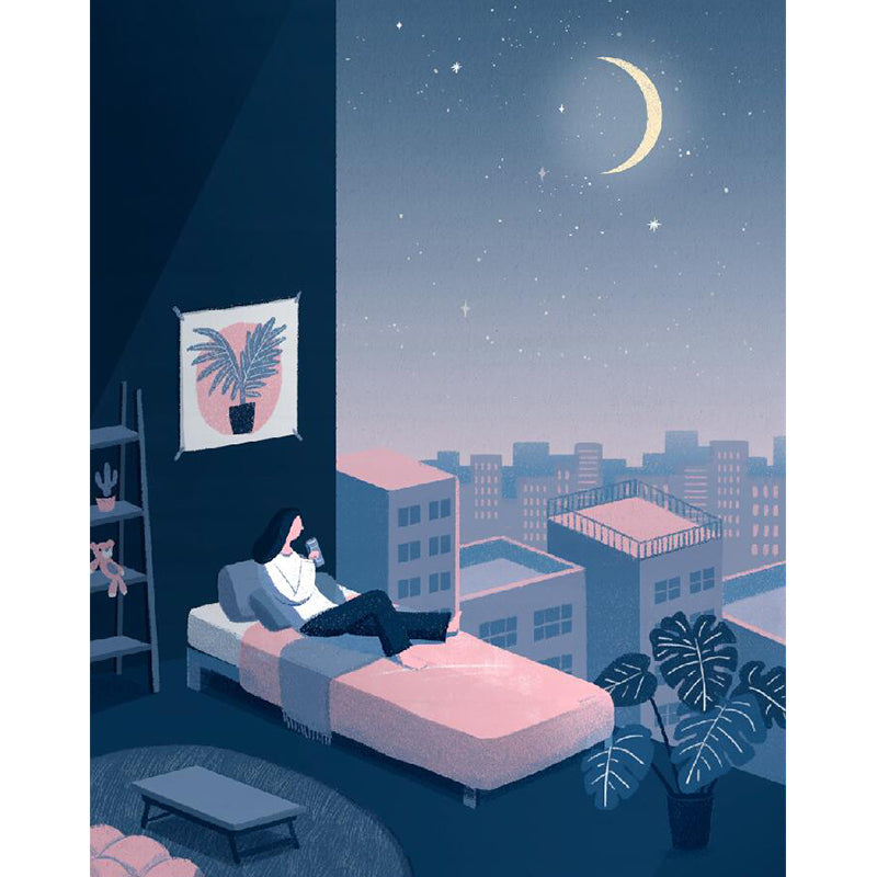 Contemporary Starry Sky View Mural Decal Blue Stainproofing Wall Decor for Bathroom Clearhalo 'Wall Decor' 'Wall Mural' 1617451