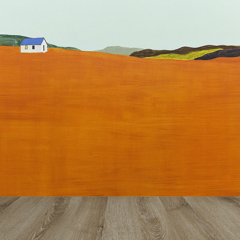 Fall Grassland Wall Mural Modern Art Decorative Living Room Wall Covering, Custom Clearhalo 'Wall Decor' 'Wall Mural' 1618219