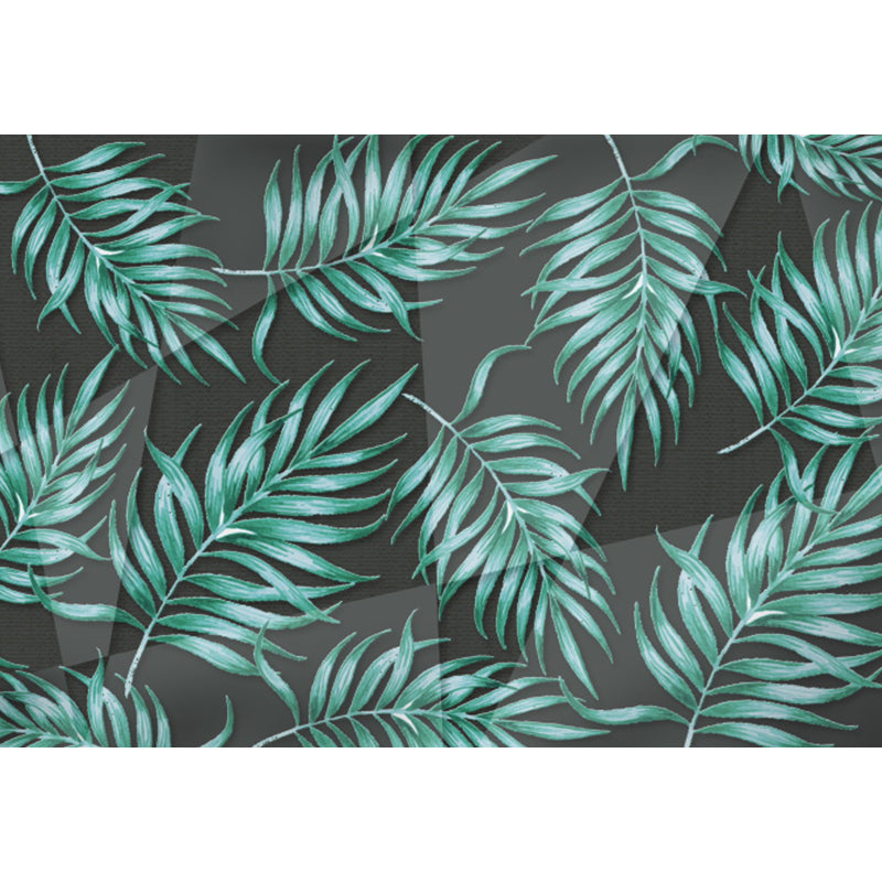 Giant Tropical Mural Wallpaper in Green Palm Leaves Wall Covering, Custom Printed Clearhalo 'Wall Decor' 'Wall Mural' 1618441