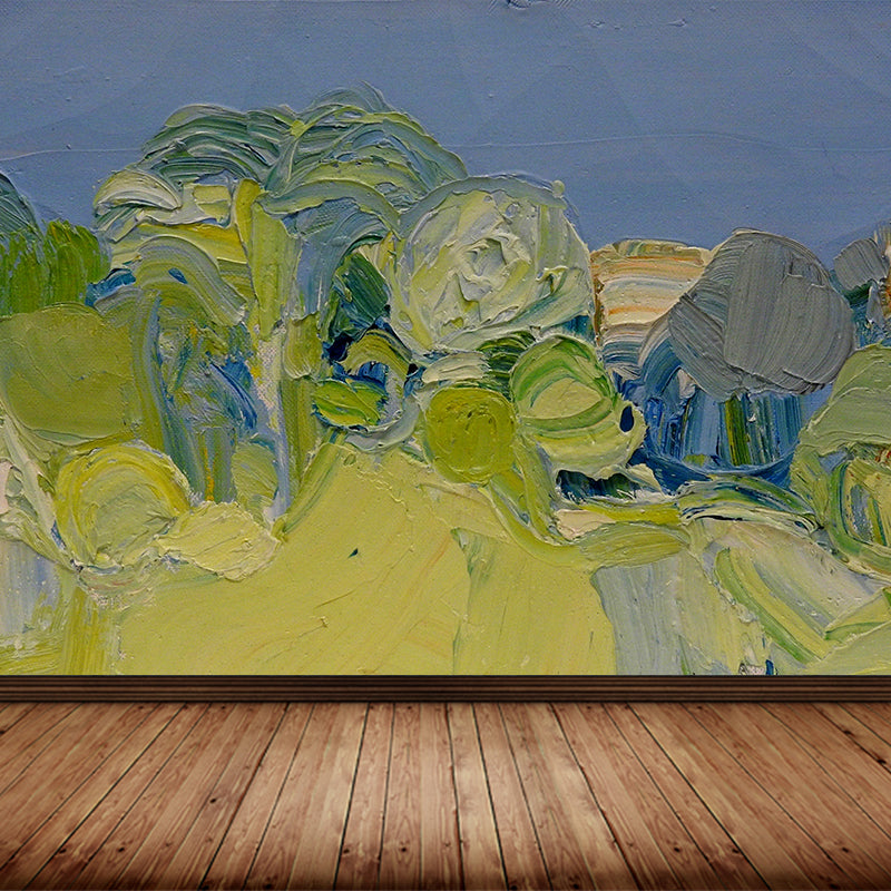 Nature Scene Painting Mural Decal Green Contemporary Art Wall Covering