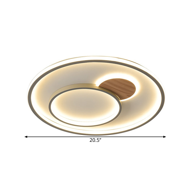 16.5"/20.5" W Acrylic Round Ceiling Lamp Modernist LED Flush Mount Lighting Fixture in Grey, Warm/White Light Clearhalo 'Ceiling Lights' 'Close To Ceiling Lights' 'Close to ceiling' 'Flush mount' Lighting' 1623502